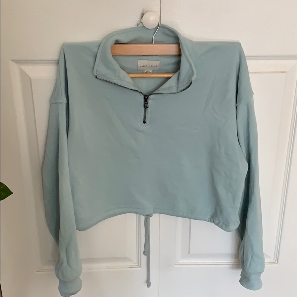 AE Cropped quarter zip